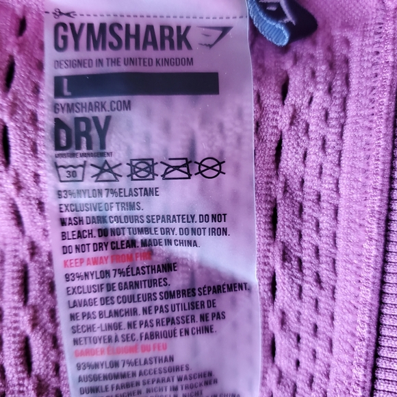 Gymshark Energy Seamless Cropped Leggings Pink Sz L - Picture 5 of 5